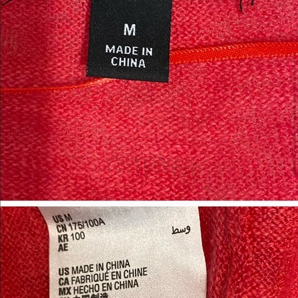 ALFANI OPEN FRONT LINEN BLEND CARDIGAN FLAMENCO PINK NWT S M - Picture 11 of 12